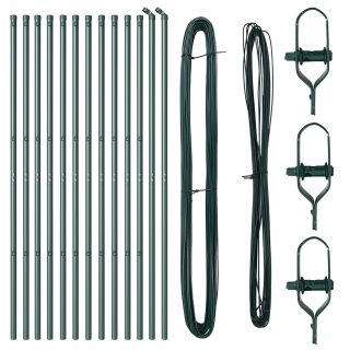 Aiadpostid 13 tk Roheline Ø32 mm 190 cm Galvaniseeritud Teras