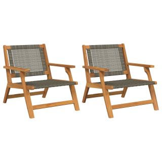 Aiamööbel 2 tk Hall 76x67x73.5 cm Tugev akaatsiapuit