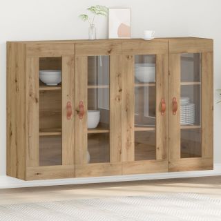 Wall Mounted Cabinets 2 tk Artisan Oak 69,5x34x90 cm Töödeldud Puit