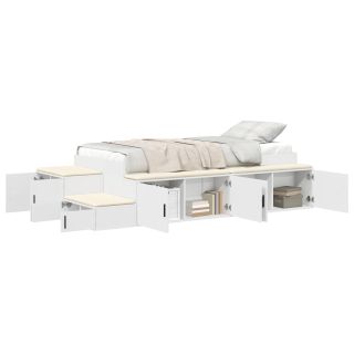 Ladustamisvoodiraam Valge 90x200 cm