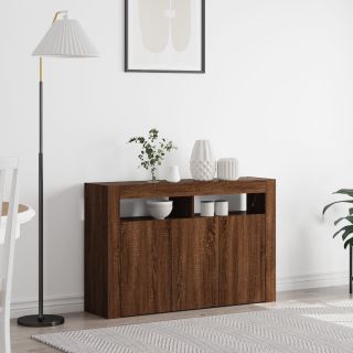 Kõrvaline Pruun tammepöök Inseneripuit 116 x 30 x 75 cm Kõrvaline