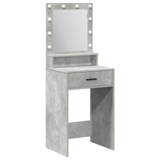 Tualettlaud LED Valgusega, Betoonhall, 50x41x135 cm