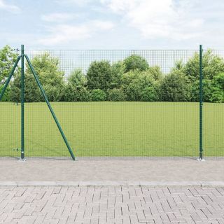 Keevise-trossi aed koos 7 flanged postiga Roheline 1.4x10 m Teras