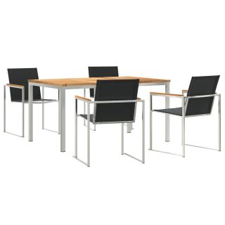 5-osaline Aia Söögikomplekt Soliidne Tiik,Välikohvik 150x90x75 cm Soliidne Tiik
