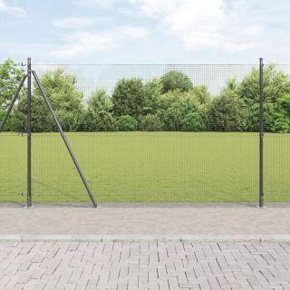 Keevitatud traadi aed 13 flanged postidega Hall 1.5x50 m Teras