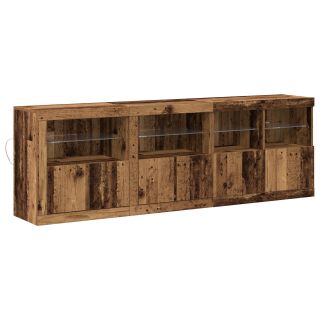 Kapp LED-ustega Vana puit 202x37x67 cm Mööblitooted