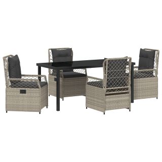 5-osaline aianduskohver Helehall Polü Rattan