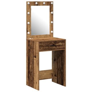 Tualettlaud LED Valgusega Vanapuit 50x41x135 cm