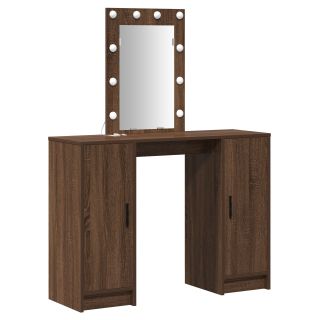 Tualettlaud LED Valgustusega Pruun Tamme 102x33x135 cm
