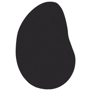 ala vaip must 100x200 cm polüester libisemiskindel
