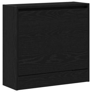 Jalatsikapp Must Tamme 60x21x57 cm Tehispuit