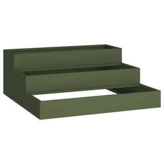 Aedade taimede kast 3-kihiline 90x90x35 cm Oliivroheline Teras