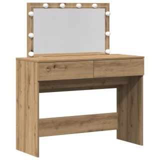 Tualettlaud LED valgustusega Kunstlik tamme 100x40x120 cm