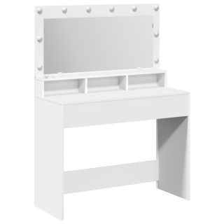 Valge Tualettlaud LED Valgusega - 100x41x135 cm