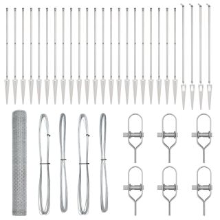 heksagonaalne aed 1.4x50 m galvaniseeritud terasest,aiapostid kinnitusnõela 13 tk Ø32 mm 160 cm galvaniseeritud terasest