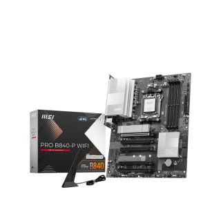 Mainboard|MSI|AMD B840|SAM5|ATX|Memory DDR5|Memory slots 4|5xPCI-Express 16x|2xM.2|1xHDMI|1xAudio-In|1xAudio-Out|1xMicrophone|4xUSB 2.0|3xUSB 3.2|1xUSB-C|1xRJ45|PROB840-PWIFI