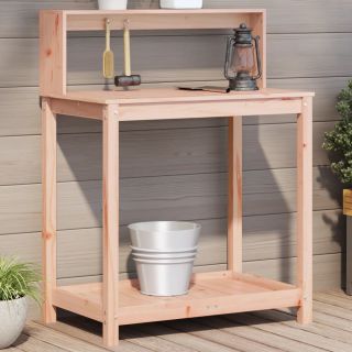 riiulitega istutuslaud, 82,5 x 50 x 109,5 cm, ebatsuuga puit