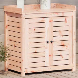 riiulitega istutuslaud, 82,5 x 50 x 86,5 cm, ebatsuuga puit