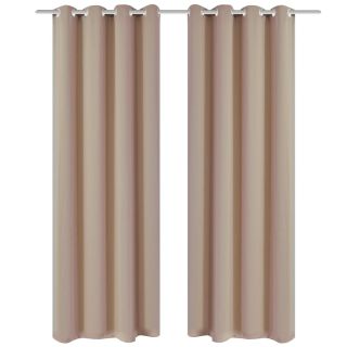 pimendavad kardinad 2 tk metallöösidega 135 x 175 cm, kreemjas
