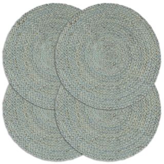 lauamatid 4 tk, oliiviroheline, 38 cm, ümmargune, džuut