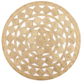 käsitsi valmistatud vaip, punutud džuut, 90 cm