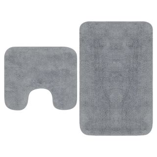 vannitoamattide komplekt, 2-osaline, kangas, hall