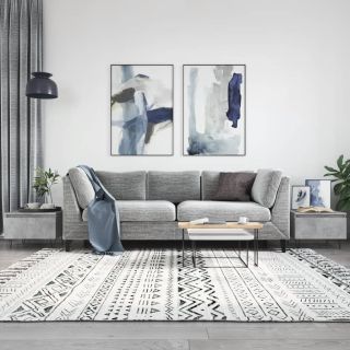 kohvilaud 2 tk, betoonhall, 50 x 46 x 35 cm, tehispuit