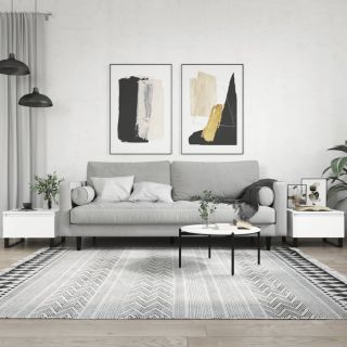 Комплект из 2-х журнальных столиков, белый, 50 x 46 x 35 см, искусственное дерево