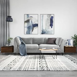 kohvilaud 2 tk, pruun tamm, 50 x 46 x 35 cm, tehispuit