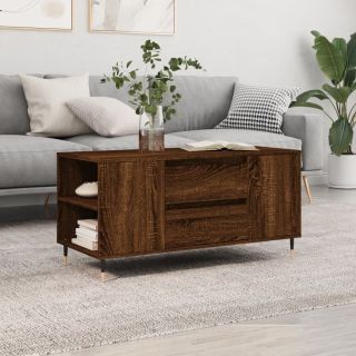 kohvilaud, pruun tamm, 102x44,5x50 cm, tehispuit