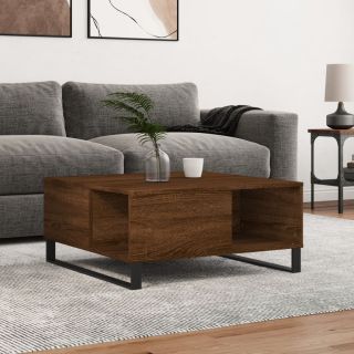 журнальный столик, коричневый дуб, 80x80x36,5 см, искусственное дерево
