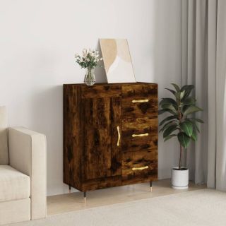 puhvetkapp, suitsutatud tamm, 69,5 x 34 x 90 cm, tehispuit