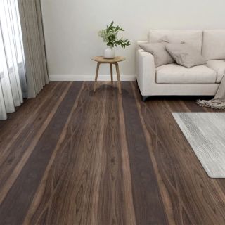 iseliimuvad põrandaplaadid 20 tk, PVC, 1,86 m², tumepruun