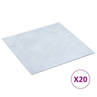 iseliimuvad põrandaplaadid 20 tk, PVC, 1,86 m², valge marmor