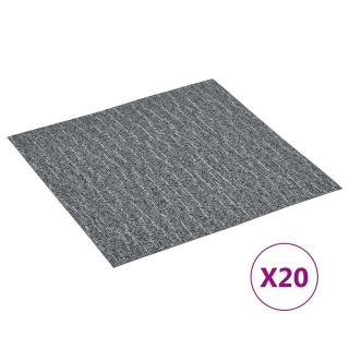 iseliimuvad põrandaplaadid 20 tk, PVC, 1,86 m², hall