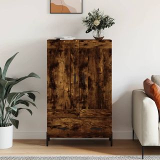 высокий шкаф, копченый дуб, 69,5 x 31 x 115 см, искусственное дерево