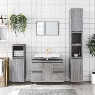 vannitoakapp, hall Sonoma tamm, 80 x 33 x 60 cm, tehispuit
