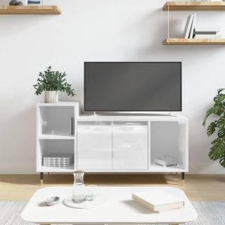 telerikapp, kõrgläikega valge, 100 x 35 x 55 cm, tehispuit