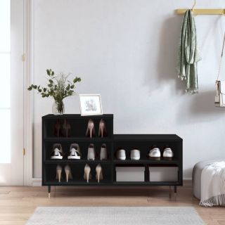 jalatsikapp, must, 102 x 36 x 60 cm, tehispuit