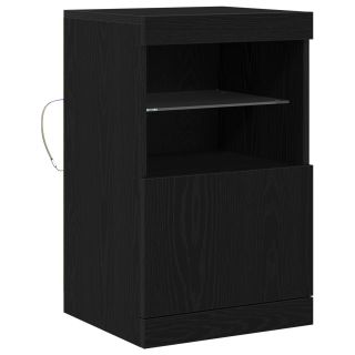 külmik koos LED-valgustitega Must tamm 41x37x67 cm