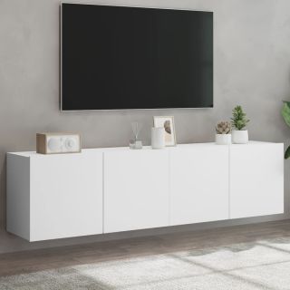seinale kinnitatavad telerikapid 2 tk, valge, 80 x 30 x 41 cm