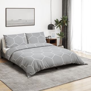 комплект постельного белья, серый, 225 x 220 см, хлопок