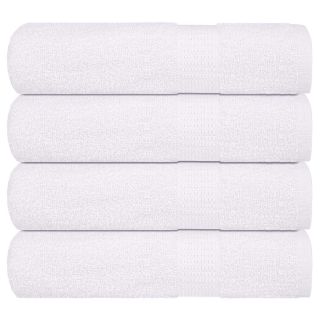 saunalinad 4 tk, valge, 100x150 cm, 360 gsm, 100% puuvill