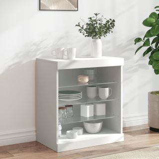 Комод со светодиодной подсветкой, белый, 60,5 x 37 x 67 см