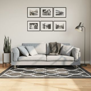 vaip, pestav, must ja valge, 120 x 180 cm, libisemisvastane
