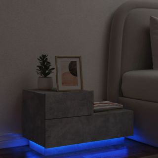 öökapp LED-tuledega, betoonhall, 70 x 36 x 40,5 cm