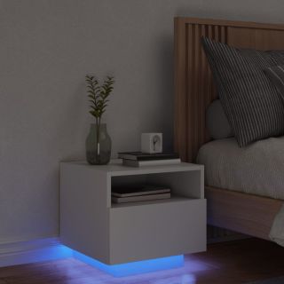 öökapp LED-tuledega, valge, 40 x 39 x 37 cm