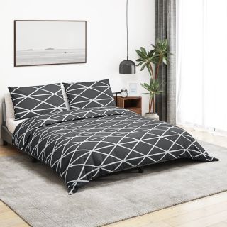 комплект постельного белья, серый, 225 x 220 см, хлопок