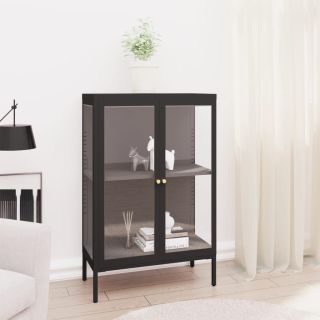 puhvetkapp, must, 75 x 35 x105 cm, teras ja klaas