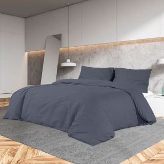 комплект постельного белья, антрацитово-серый, 260x220 см, хлопок